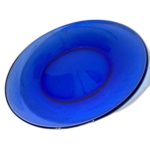 COBALT BLUE Glass Plate 8 inch Diameter - Picture 6 of 10